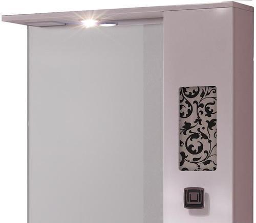 Шкаф зеркальный Sfarzo «Арго», 75 см, МДФ, цвет белый