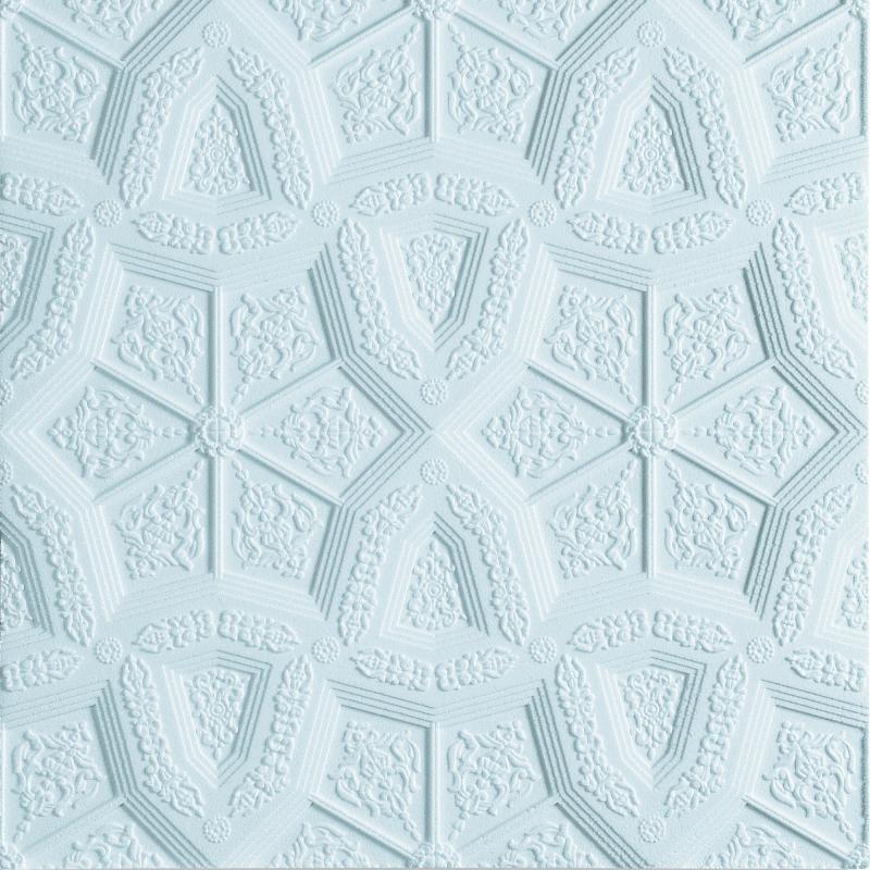 Плитка потолочная бесшовная полистирол белая Формат Лувр 50 x 50 см 2 м²