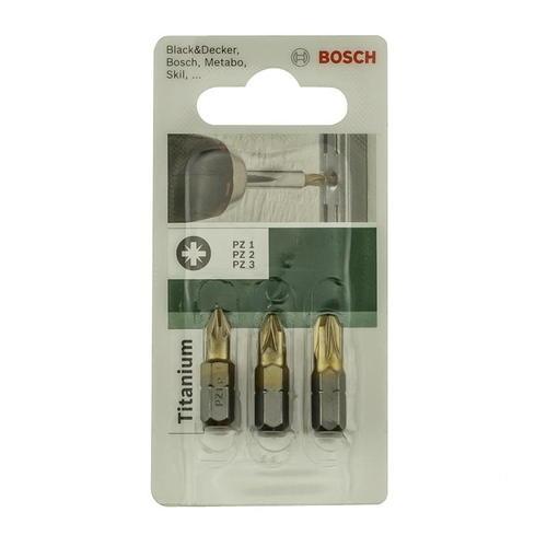 Набор бит (25 мм, PZ1, 23 дюйма) Bosch TIN SET, 3 шт.