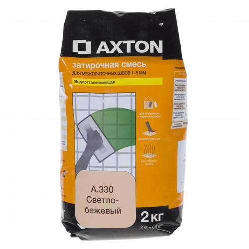 Затирка цементная Axton А.330 2 кг цвет светло-бежевый