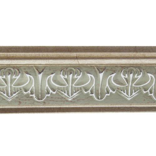 Плинтус потолочный 155B-59 интерьерный 200х6 см цвет серебристый