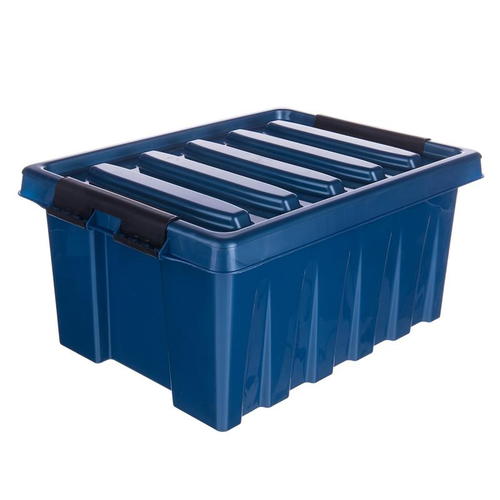 Контейнер Rox Box 30x19x40 см, 16 л, пластик цвет синий с крышкой