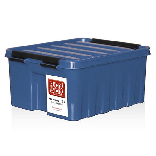Контейнер Rox Box 21х17х10 см, 2.5 л, пластик цвет синий с крышкой