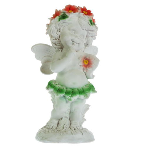 Фигура садовая «Ангел в цветах» высота 43 см