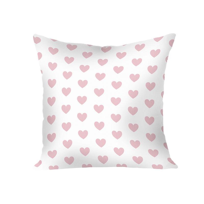 Подушка «Сердечки» 40х40 см цвет розовый