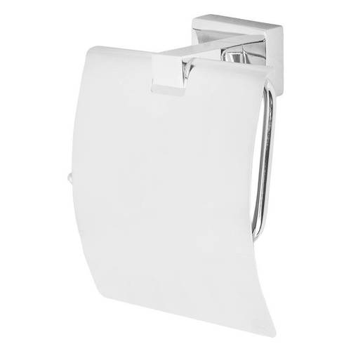 Держатель для туалетной бумаги Bath Plus «Bruklin» с крышкой цвет хром