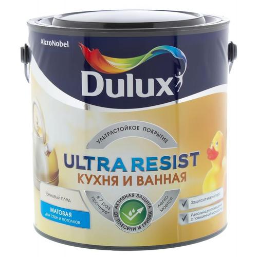 Краска Dulux Ultra Resist цвет бежевый плед 2.5 л