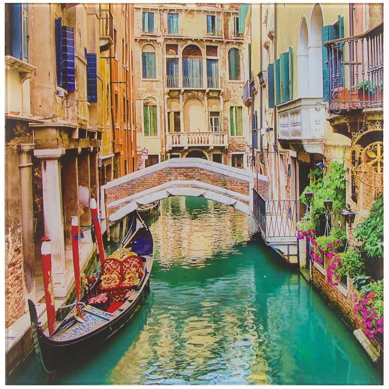 Картина на стекле 30х30 см «Каналы Венеции»