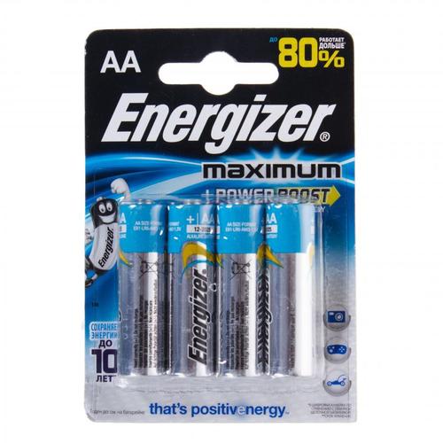 Батарейка алкалиновая Energizer Maximum AALR6, 4 шт.