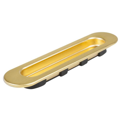 Ручка мебельная для шкафа купе 96 мм металлпластик цвет матовое золото