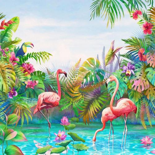 Фреска флизелиновая «Фламинго» 270х270 см