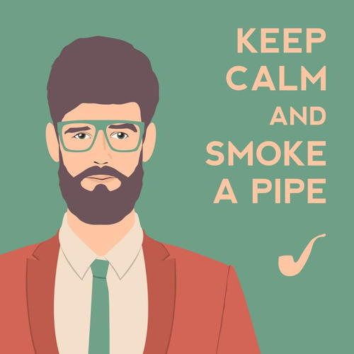 Холст 20х20 см «Keep calm pipe»