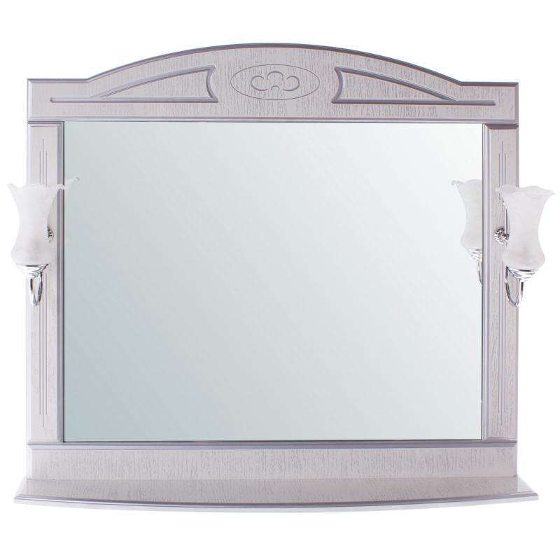 Зеркало «Луиза» 105 см цвет белое серебро