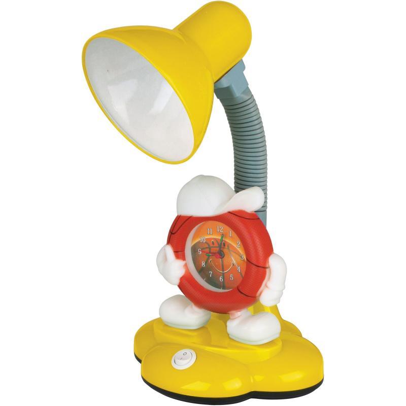 Настольная лампа с часами Camel KD-388 «Баскетбол», цвет жёлтый