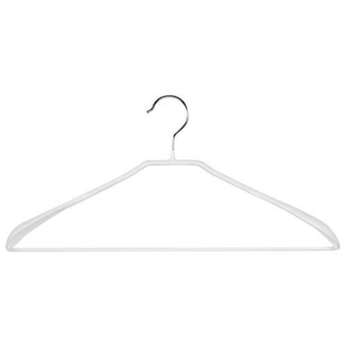 Плечики для тяжелой одежды резиновое покрытие размер 48-50 см металл цвет белый