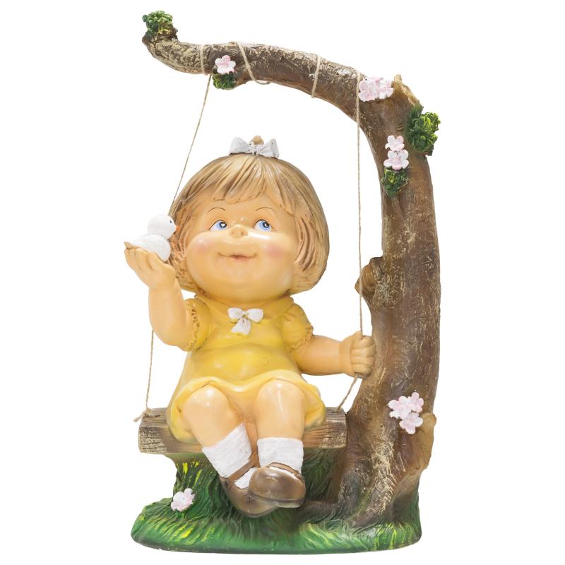 Фигура садовая «Девочка на качелях» высота 48 см