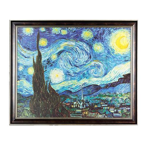 Постер в раме 40х50 см «Звездная ночь» Ван Гог