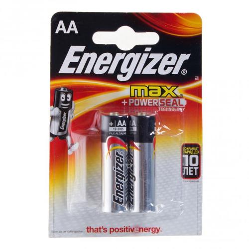 Батарейка алкалиновая Energizer Max AA LR6, 2 шт.