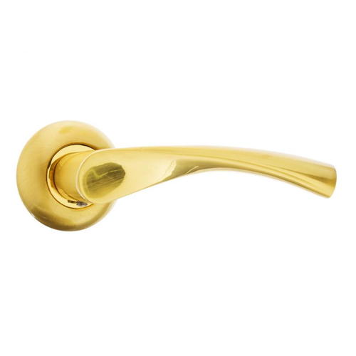 Ручки дверные на розетке Inspire F0120, цинк, цвет матовоеглянцевое золото