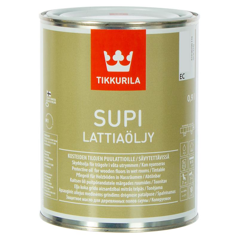 Масло для пола Tikkurila Supi Lattiaoljy бесцветная 0.9 л