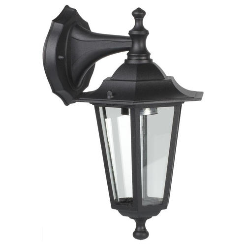 Настенный светильник уличный вниз Inspire Peterburg 1xE27х60 Вт, алюминийстекло, цвет чёрный
