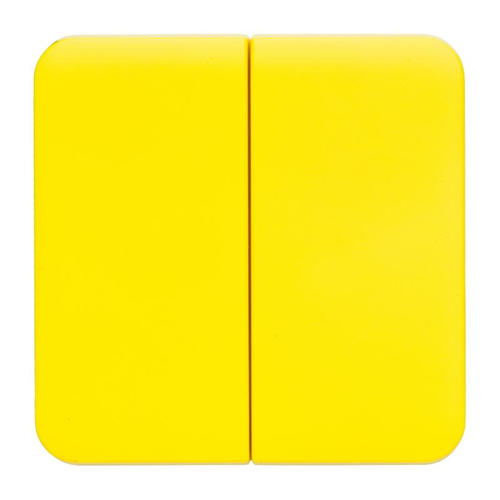 Накладка для выключателяпереключателя Lexman Cosy 2 клавиши, цвет лимонный