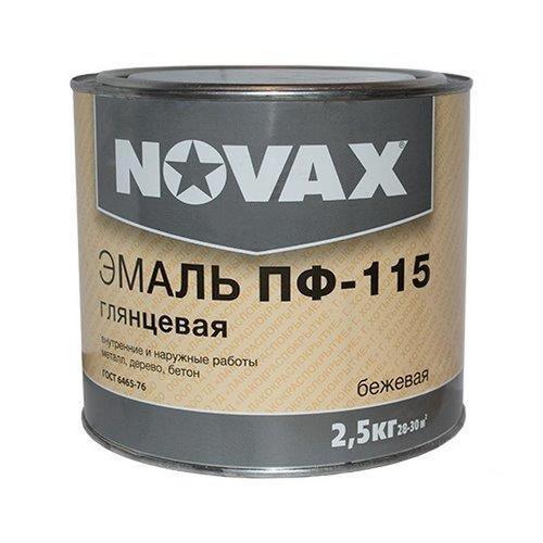 Эмаль Novax ПФ-115 2.5 кг цвет бежевый