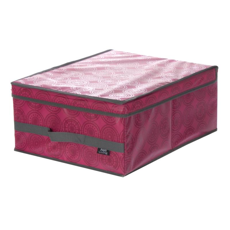 Коробка универсальная 35х18x45 см цвет бордовый