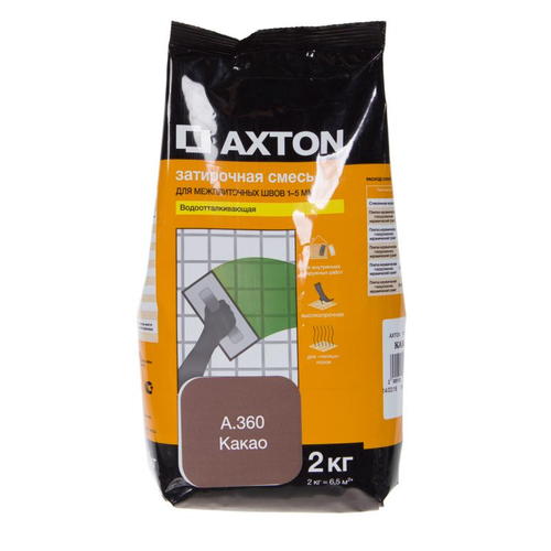 Затирка цементная Axton А.360 2 кг цвет какао