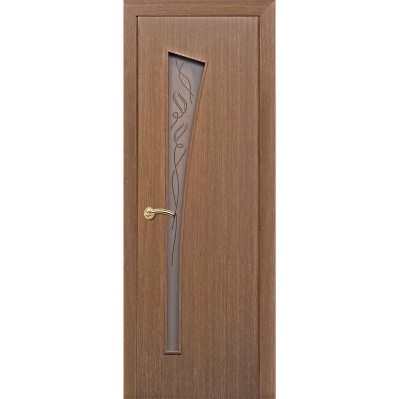 Дверь межкомнатная остеклённая Belleza 70x200 см, ламинация, цвет дуб