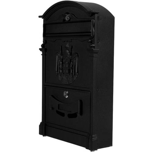 Ящик почтовый Standers MB-002, алюминийсталь, цвет чёрный