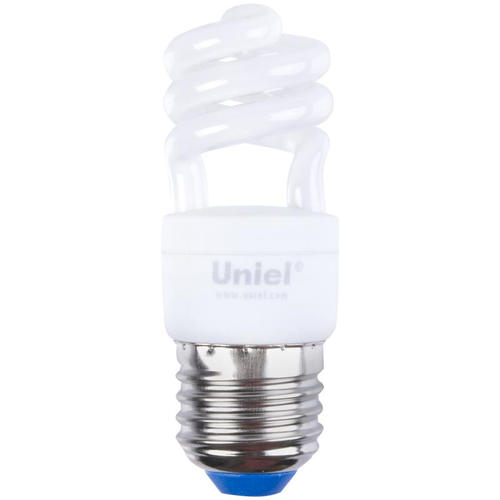 Лампа энергосберегающая Uniel спираль E27 9 Вт свет тёплый белый