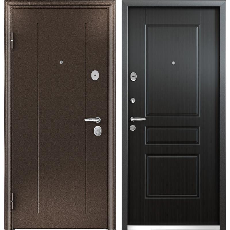 Дверь входная металлическая Контроль Хит, 950 мм, левая, цвет венге