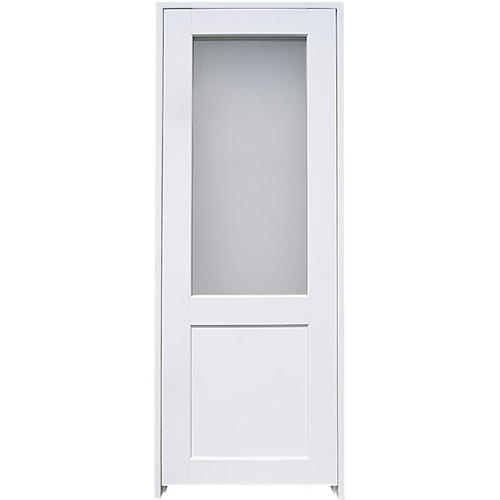 Блок дверной остеклённый с замком и петлями в комплекте Акваплюс 80x200 см ПВХ