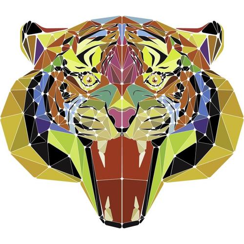 Картина на холсте «Голова тигра» 30х30 см