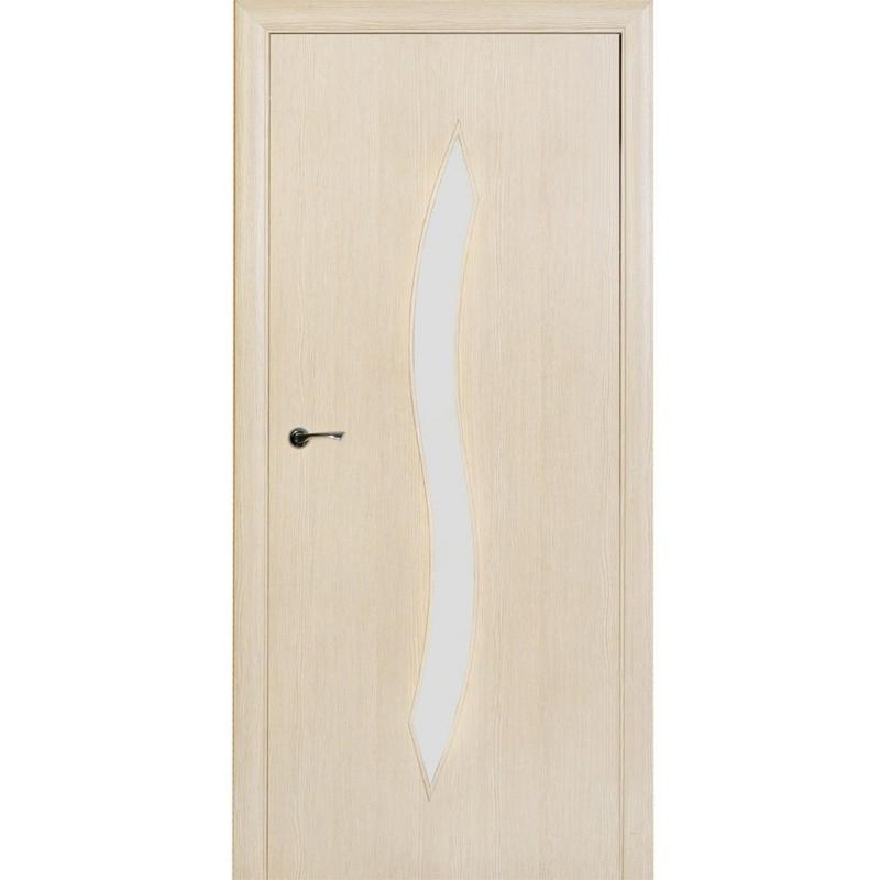 Дверь межкомнатная остеклённая Aura 90x200 см, ламинация, цвет ясень 3D