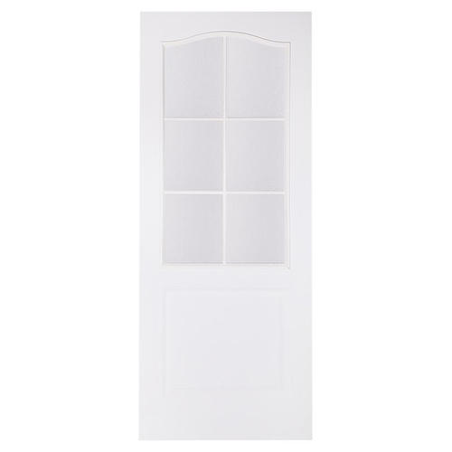 Дверь межкомнатная остеклённая Палитра 80x200 см, ламинация, цвет белый