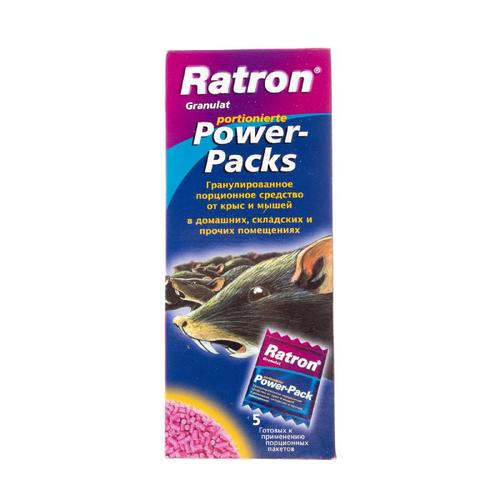 Средство для защиты от крыс и мышей Ratron гранулированное в порционных пакетах 200 г