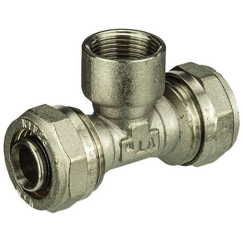 Тройник обжимной Valtec, внутренняя резьба, 26х34