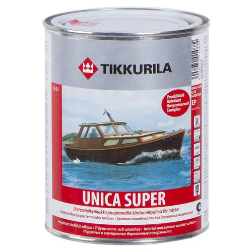 Лак полуглянцевый Tikkurila Unica Super ЕР 0.9 л