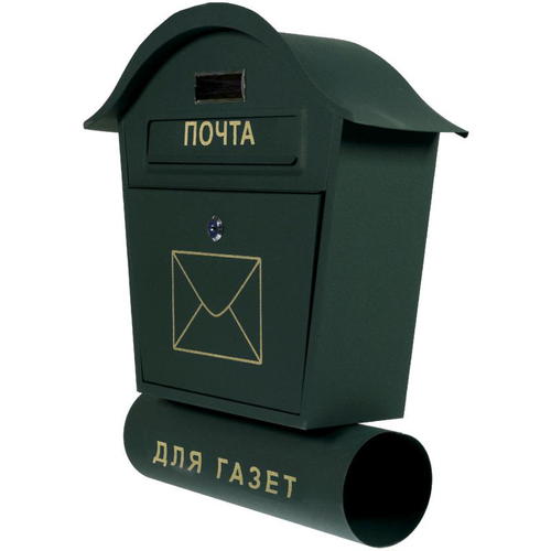 Ящик почтовый Standers YX-M001-GN, стальной, цвет зелёный