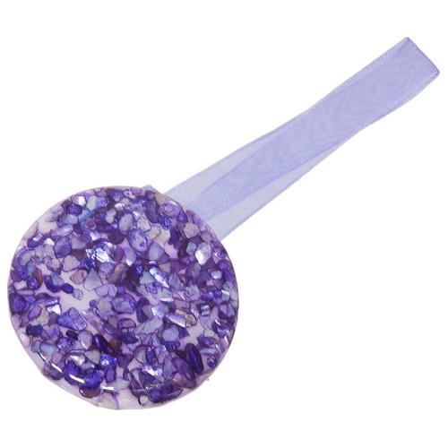 Подхват магнитный «Круг» пластик цвет фиолетовый перламутр