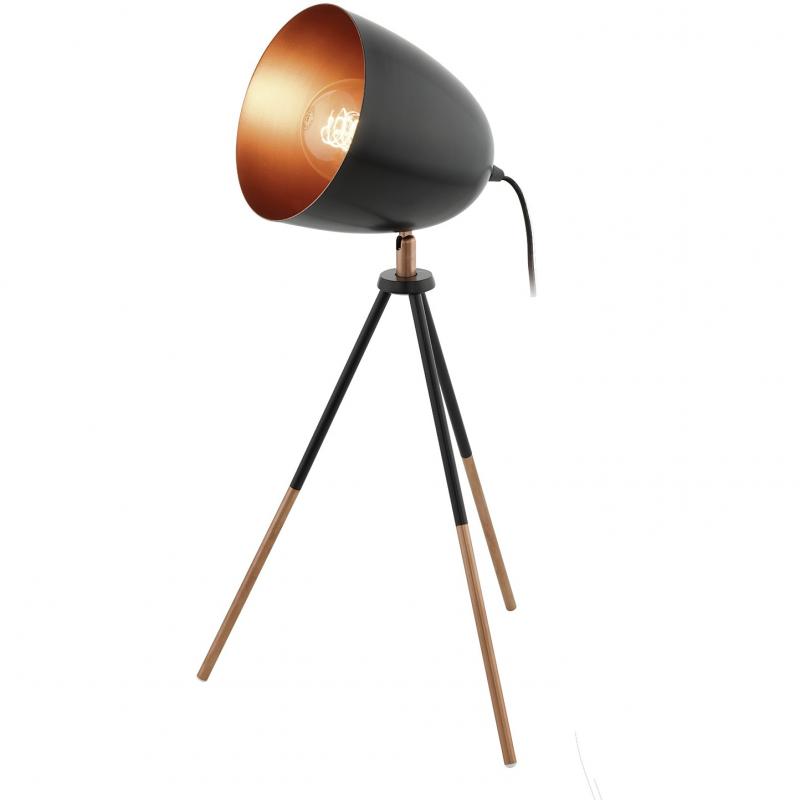 Настольная лампа Eglo «Chester» 1xE27x60 Вт, цвет чёрный медный