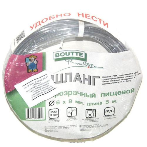 Шланг прозрачный BOUTTE ø6 мм 5 м, ПВХ