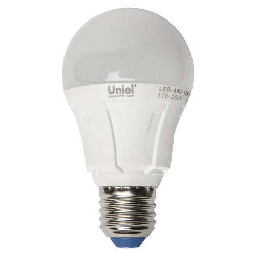 Лампа светодиодная диммируемая Uniel шар E27 11 Вт 1100 Лм свет холодный белый