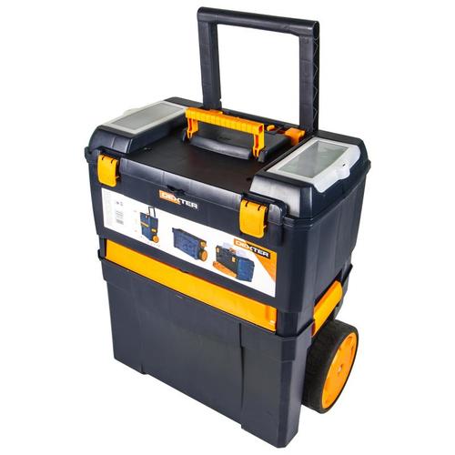 Ящик для инструмента Dexter на колесах, 470х620х300 мм, пластик, цвет синий/оранжевый