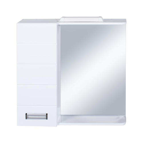Шкаф зеркальный «Венто» 70 см цвет белый