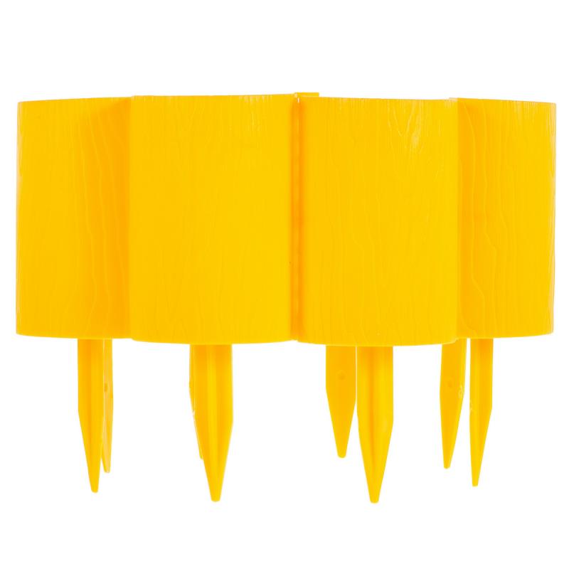 Бордюр декоративный «Пеньки» цвет жёлтый