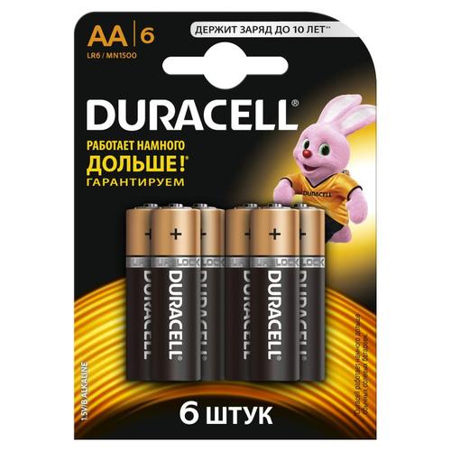Батарейка алкалиновая Duracell LR6-6BL Basik