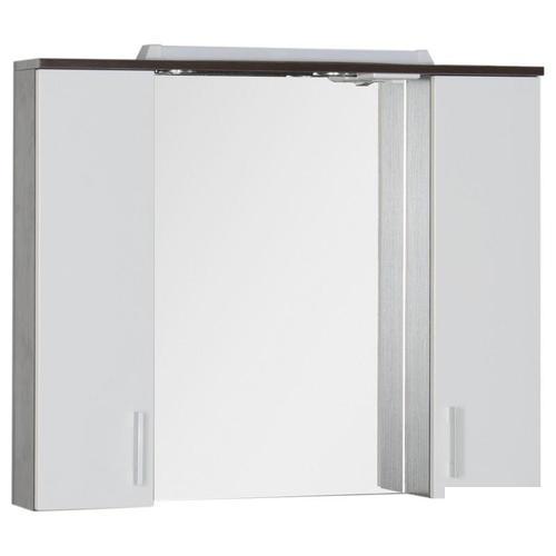 Шкаф зеркальный «Равенна», 90 см, ЛДСПМДФ, цвет белыйвенге